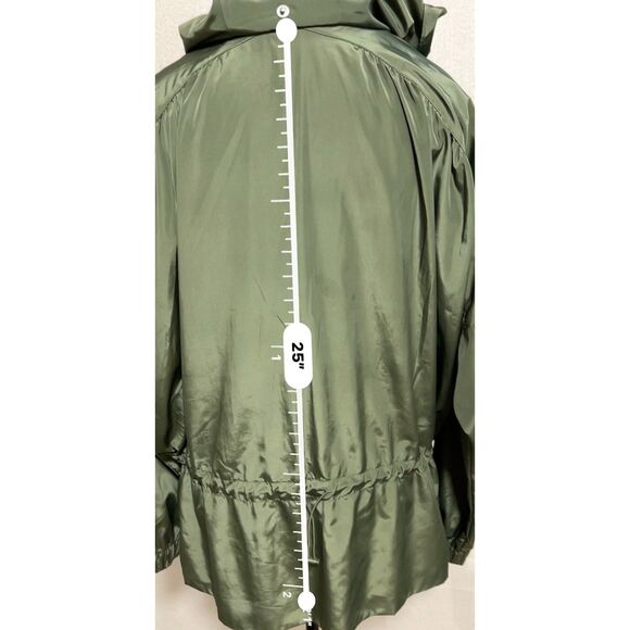 Calia by Carrie Underwood Army Green Anywhere Woven Ruched Jacket. Size L. - Picture 5 of 11